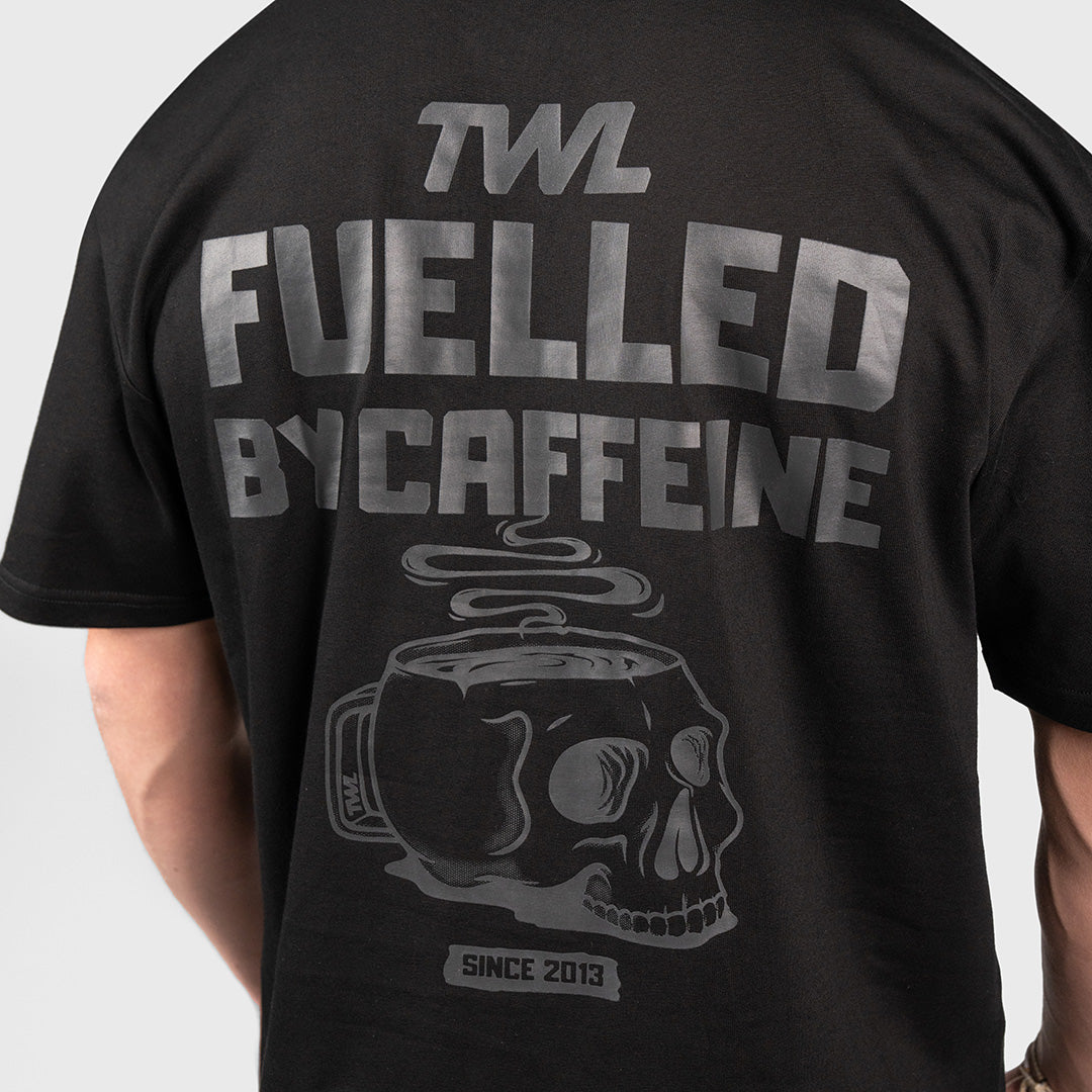 TWL - LIFESTYLE OVERSIZED T-SHIRT - FUELLED BY CAFFEINE - BLACKOUT