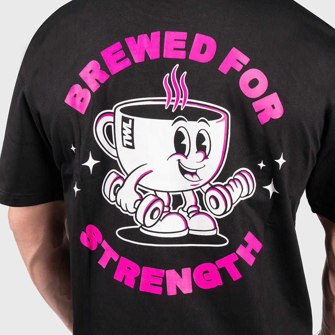 TWL - LIFESTYLE OVERSIZED T-SHIRT - BREWED FOR STRENGTH - BLACK