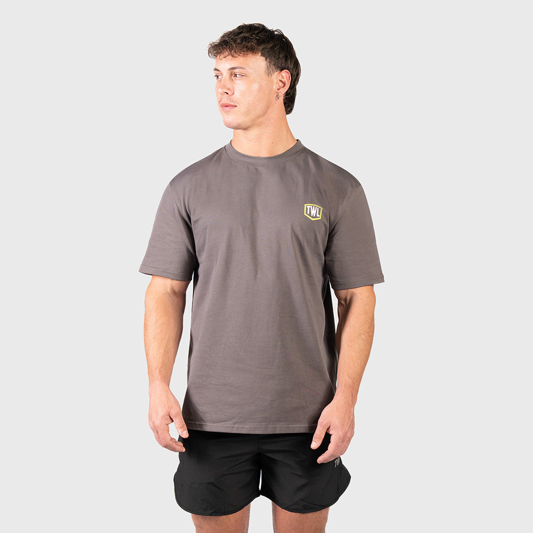 TWL - LIFESTYLE OVERSIZED T-SHIRT - BARBELL CLUB - BULL/GREY