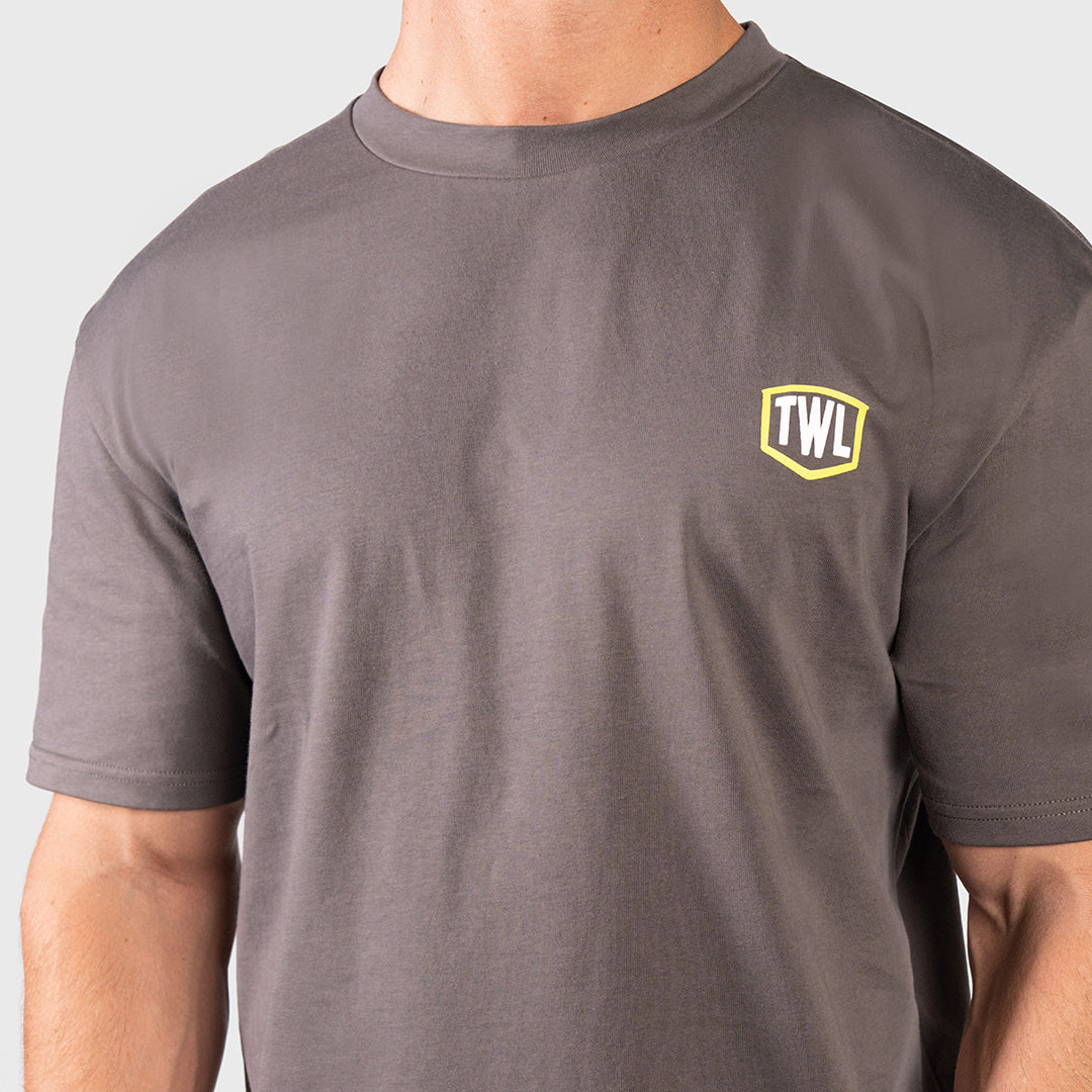 TWL - LIFESTYLE OVERSIZED T-SHIRT - BARBELL CLUB - BULL/GREY
