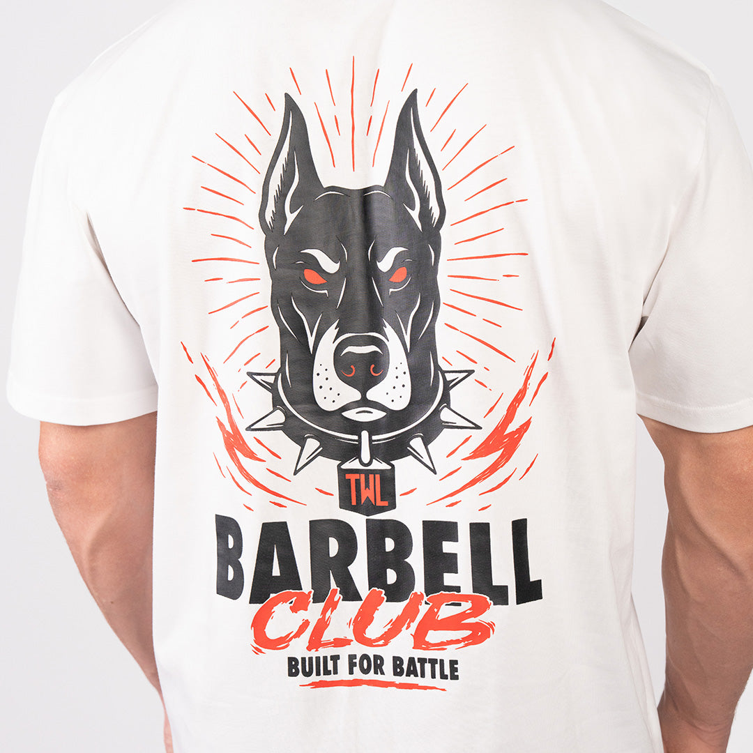 TWL - LIFESTYLE OVERSIZED T-SHIRT - BARBELL CLUB - DOBERMAN/WHITE