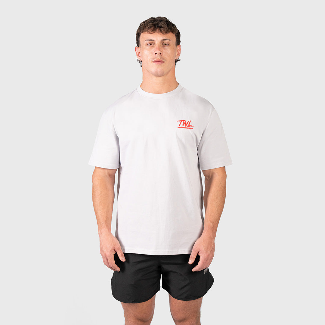 TWL - LIFESTYLE OVERSIZED T-SHIRT - BARBELL CLUB - PANTHER/LIGHT GREY