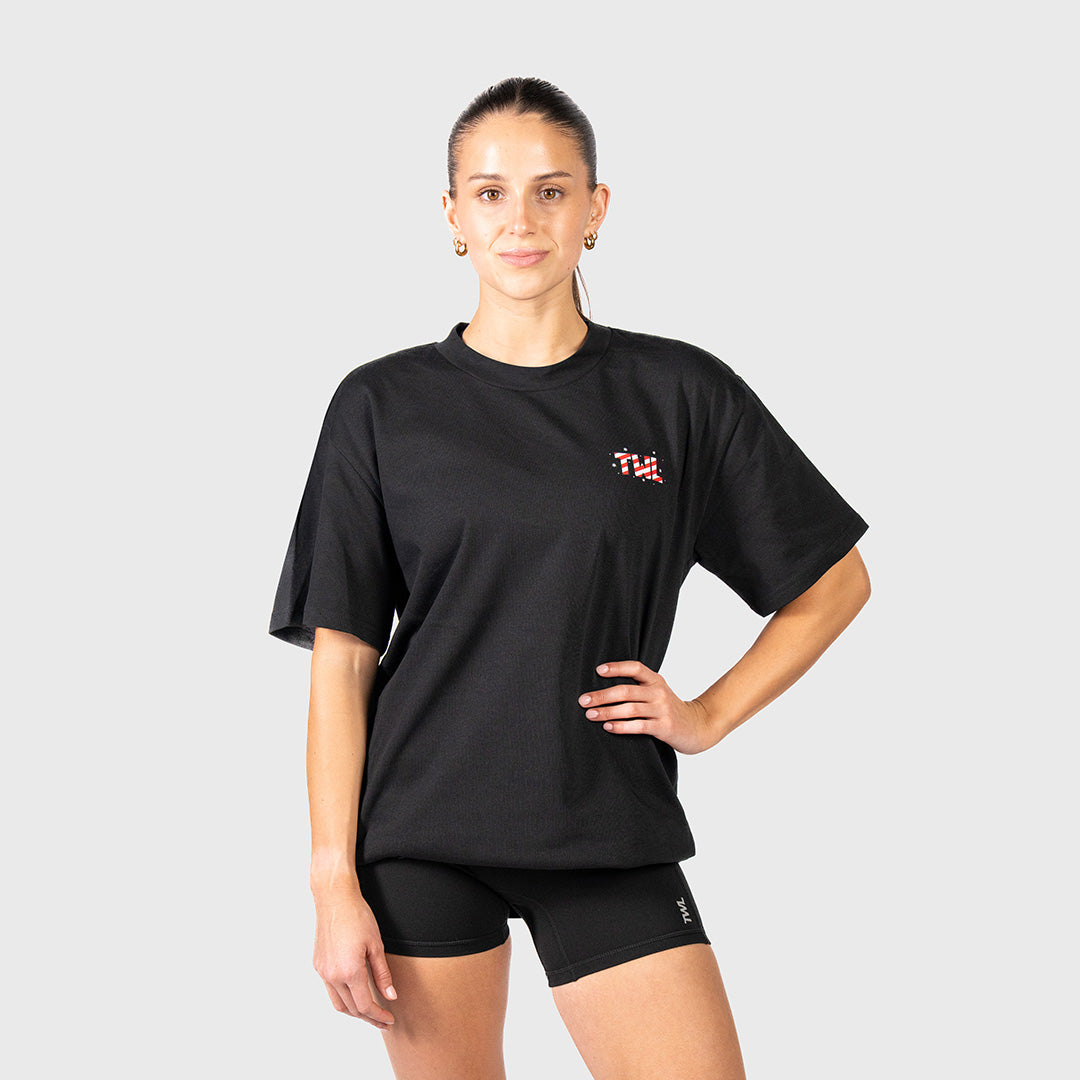TWL - LIFESTYLE OVERSIZED T-SHIRT - MERRY LIFTMAS - BLACK