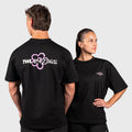 TWL - LIFESTYLE OVERSIZED T-SHIRT - FLOWER - BLACK