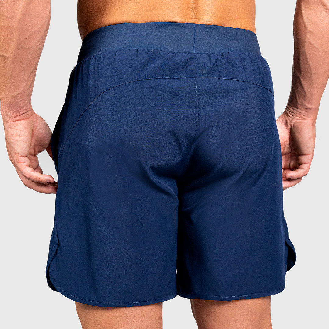 TWL men's 6 inch training shorts – Navy - back view