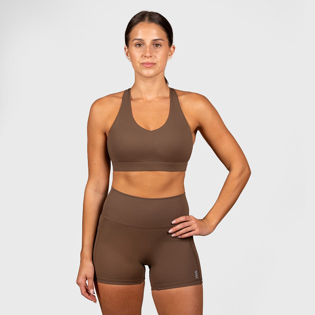 TWL - WOMEN'S REFINE SHORTS - 4.5" - COCOA POWDER