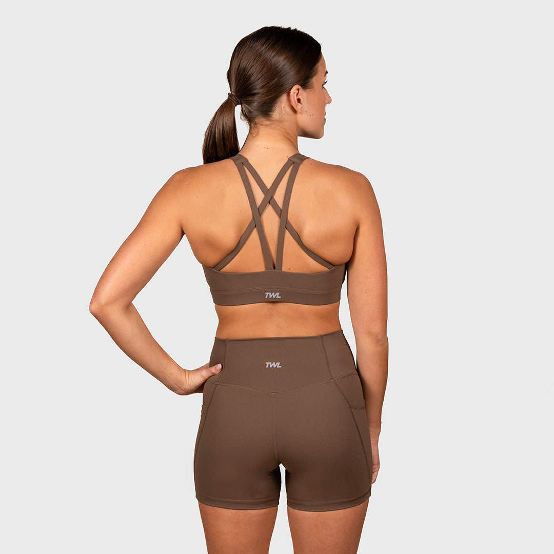 TWL - WOMEN'S REFINE SHORTS - 4.5" - COCOA POWDER