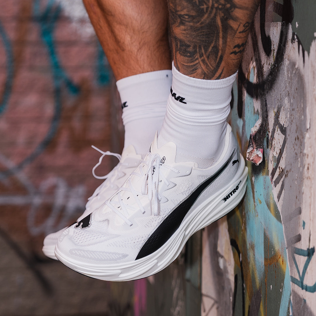 PUMA Deviate Nitro Elite 4 Men's – White / Black – TWL