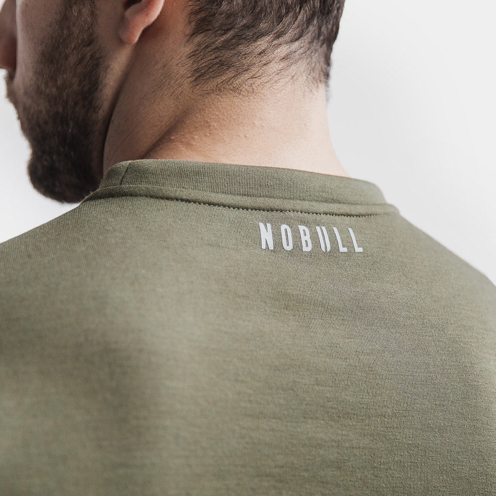 NOBULL - MEN'S CROSSFIT CREW SWEATSHIRT - ARMY GREEN