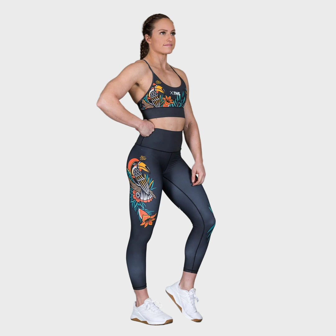 TWL X STEEN JONES - WOMEN'S EVERYDAY TIGHTS - 7/8 - BLACK JUNGLE