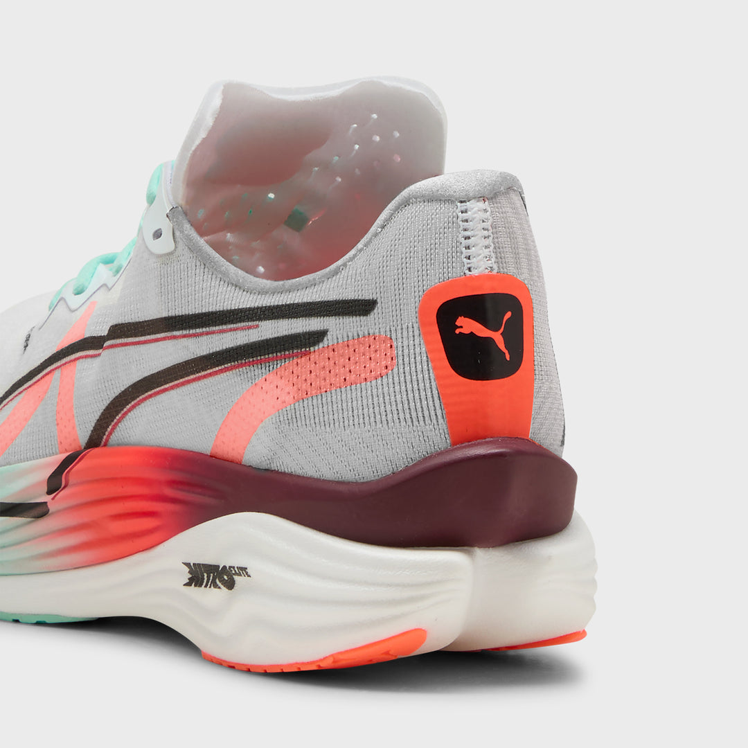 PUMA - DEVIATE NITRO ELITE 3 HYROX - WOMEN'S - PUMA WHITE-GLOWING RED-MINT MELT