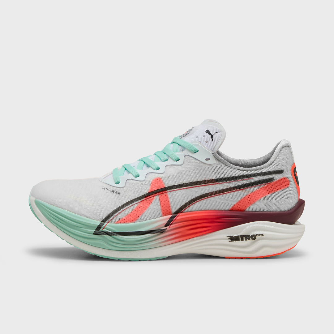 PUMA - DEVIATE NITRO ELITE 3 HYROX - WOMEN'S - PUMA WHITE-GLOWING RED-MINT MELT