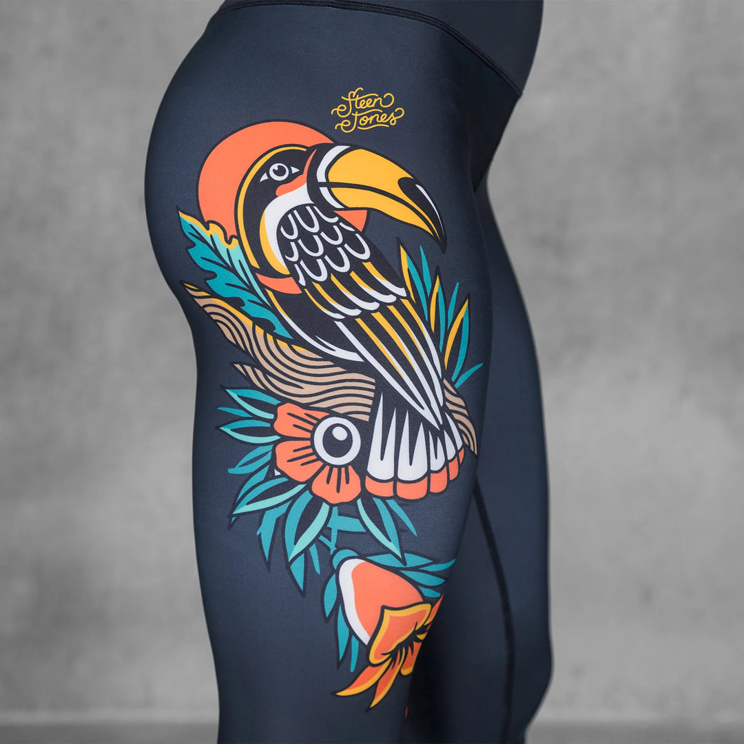 TWL X STEEN JONES - WOMEN'S EVERYDAY TIGHTS - 7/8 - BLACK JUNGLE