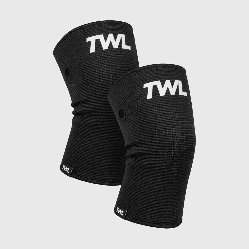 TWL - 4MM KNITTED KNEE SLEEVES - PAIR - BLACK/WHITE