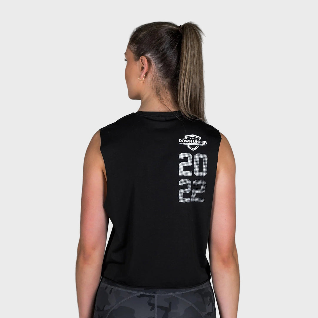 TWL - WOMEN'S SLASH CROP 2.0 - DUC - BLACK/WHITE