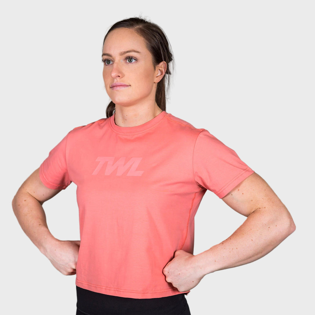TWL - WOMEN'S EVERYDAY CROPPED T-SHIRT - SWEET CORAL