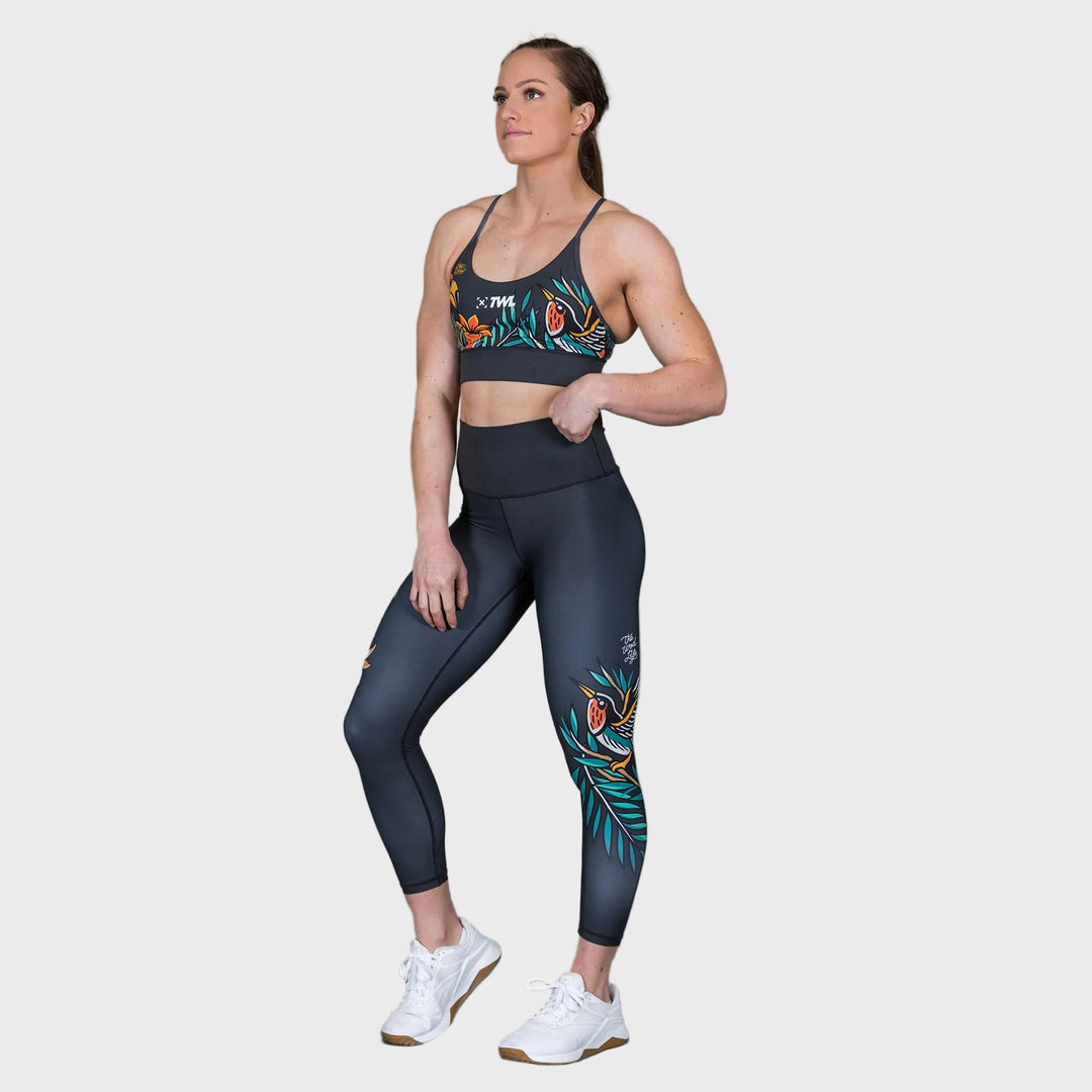 TWL X STEEN JONES - WOMEN'S EVERYDAY TIGHTS - 7/8 - BLACK JUNGLE