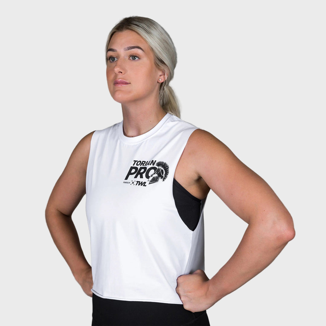 TWL - WOMEN'S SLASH CROP 2.0 - TORIAN PRO - WHITE/BLACK