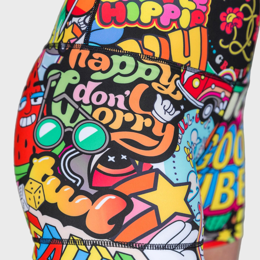 TWL - WOMEN'S HIGH WAISTED BALANCE SHORTS - GOOD VIBES