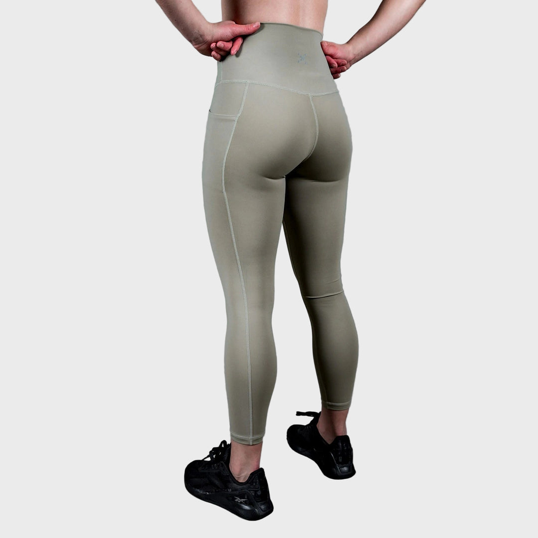 TWL - WOMEN'S EVERYDAY HIGH WAISTED TIGHTS - 7/8 - MINK GREY