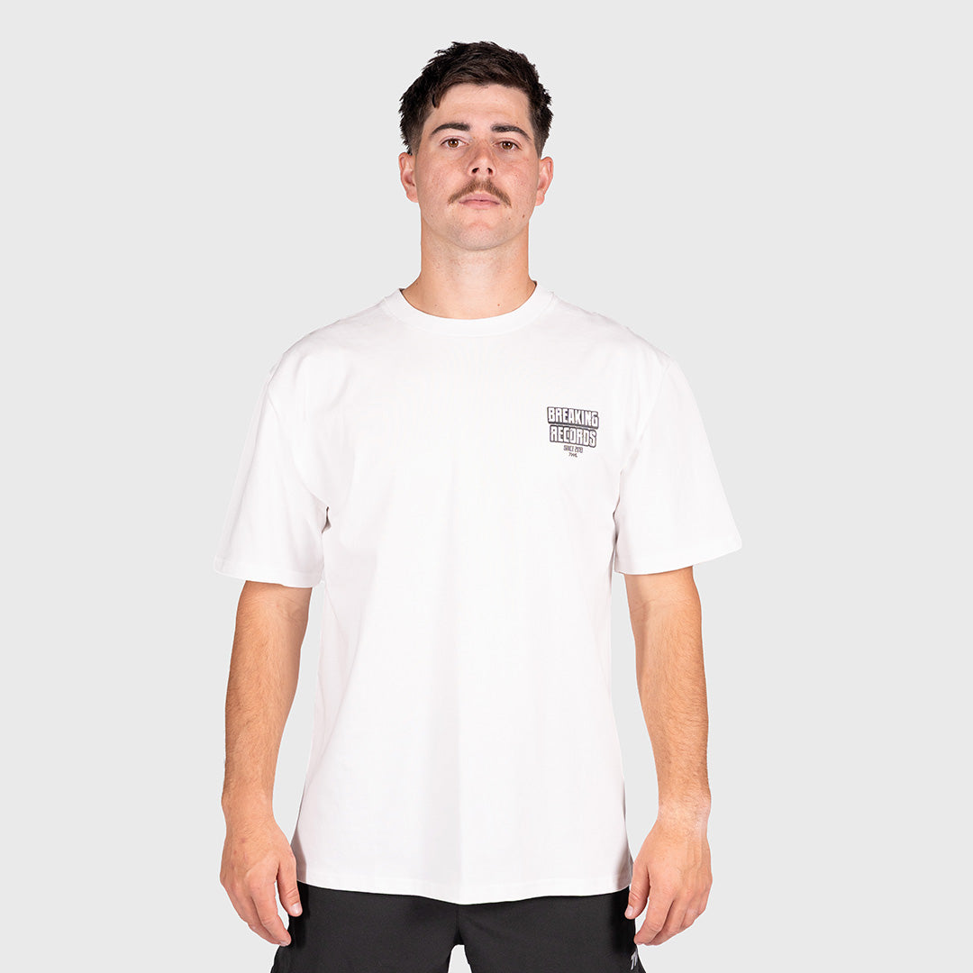 TWL - LIFESTYLE OVERSIZED T-SHIRT - BREAKING RECORDS - WHITE