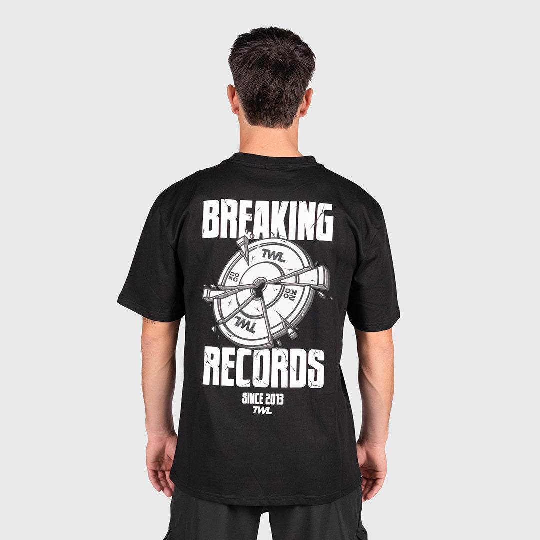 TWL - LIFESTYLE OVERSIZED T-SHIRT - BREAKING RECORDS - BLACK