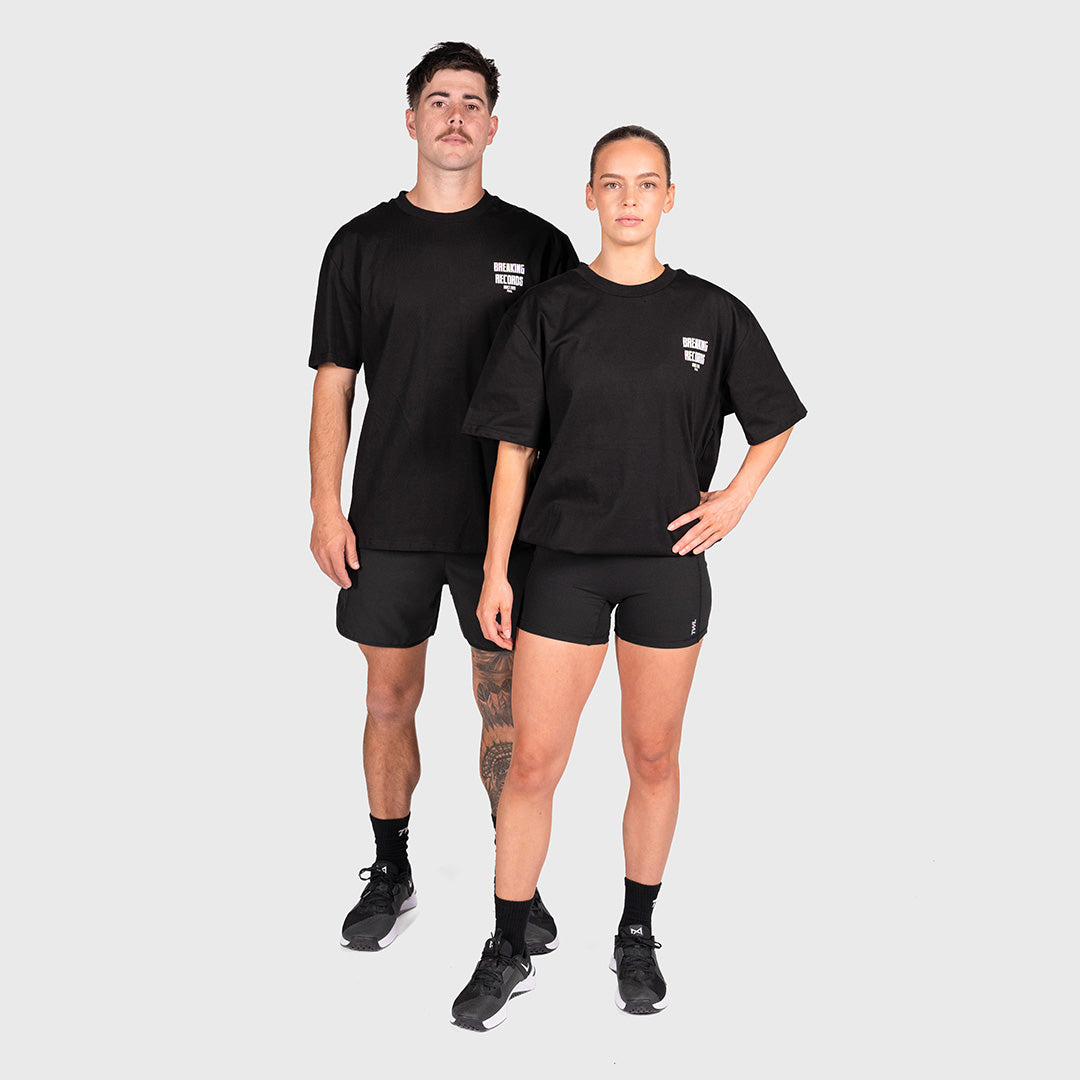 TWL - LIFESTYLE OVERSIZED T-SHIRT - BREAKING RECORDS - BLACK