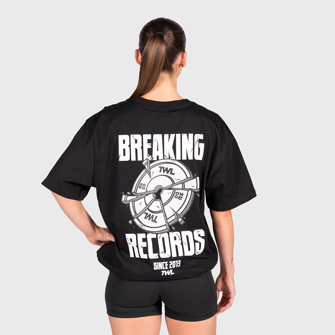 TWL - LIFESTYLE OVERSIZED T-SHIRT - BREAKING RECORDS - BLACK