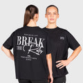 TWL - WOMEN'S OVERSIZED BOYFRIEND T-SHIRT - BREAK THE RULES - BLACK