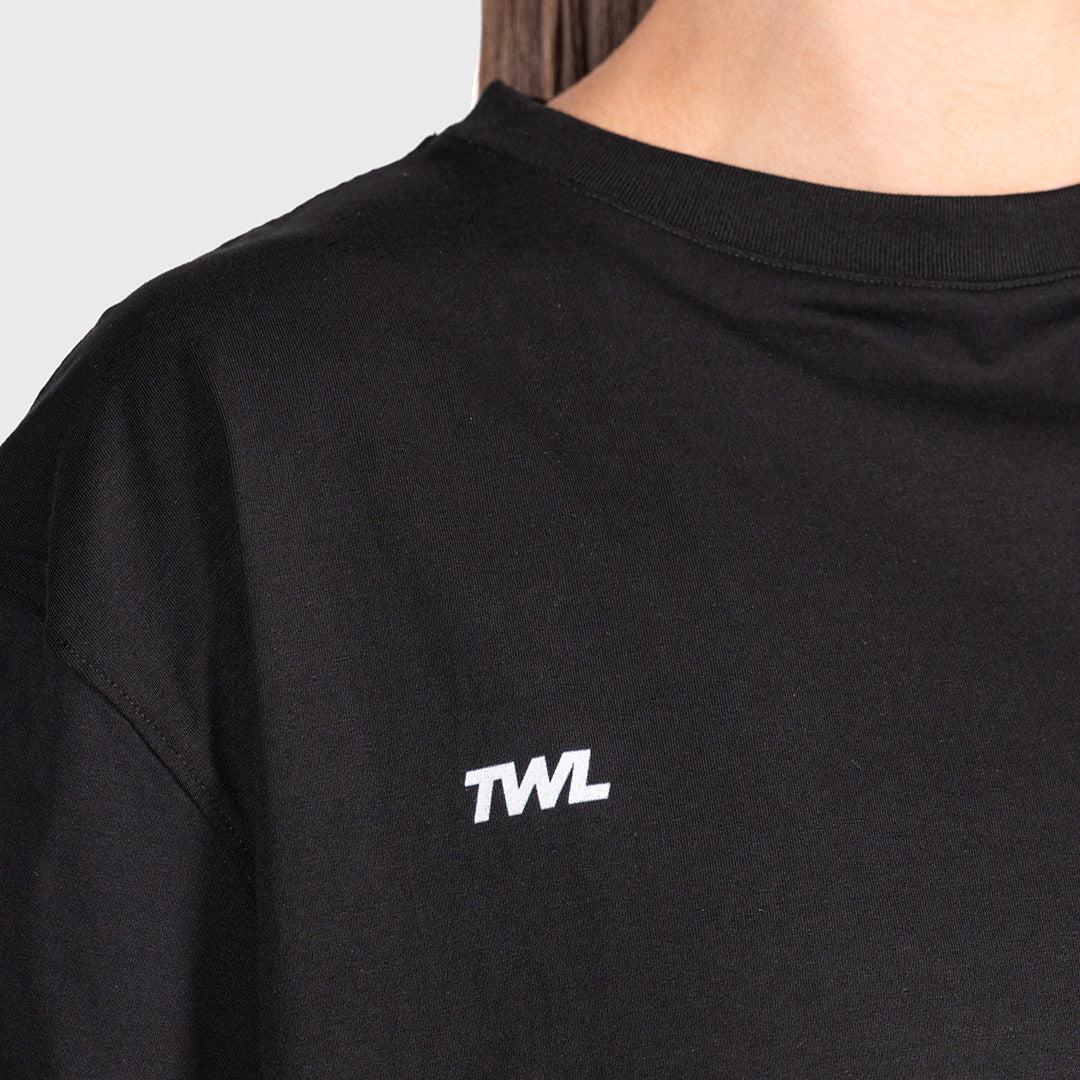 TWL - WOMEN'S OVERSIZED BOYFRIEND T-SHIRT - BREAK THE RULES - BLACK