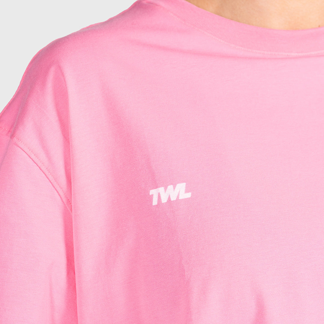 TWL - WOMEN'S OVERSIZED BOYFRIEND T-SHIRT - BREAK THE RULES - PINK
