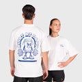 TWL - LIFESTYLE OVERSIZED T-SHIRT - BUILT AT DAWN - WHITE/NAVY