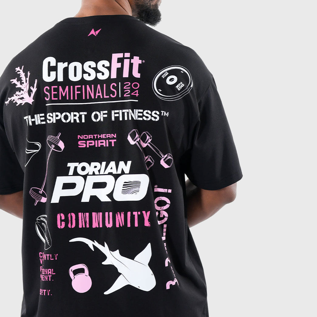 Northern Spirit - CrossFit® Smurf Patchwork Oversized T-Shirt - Torian Pro - INK