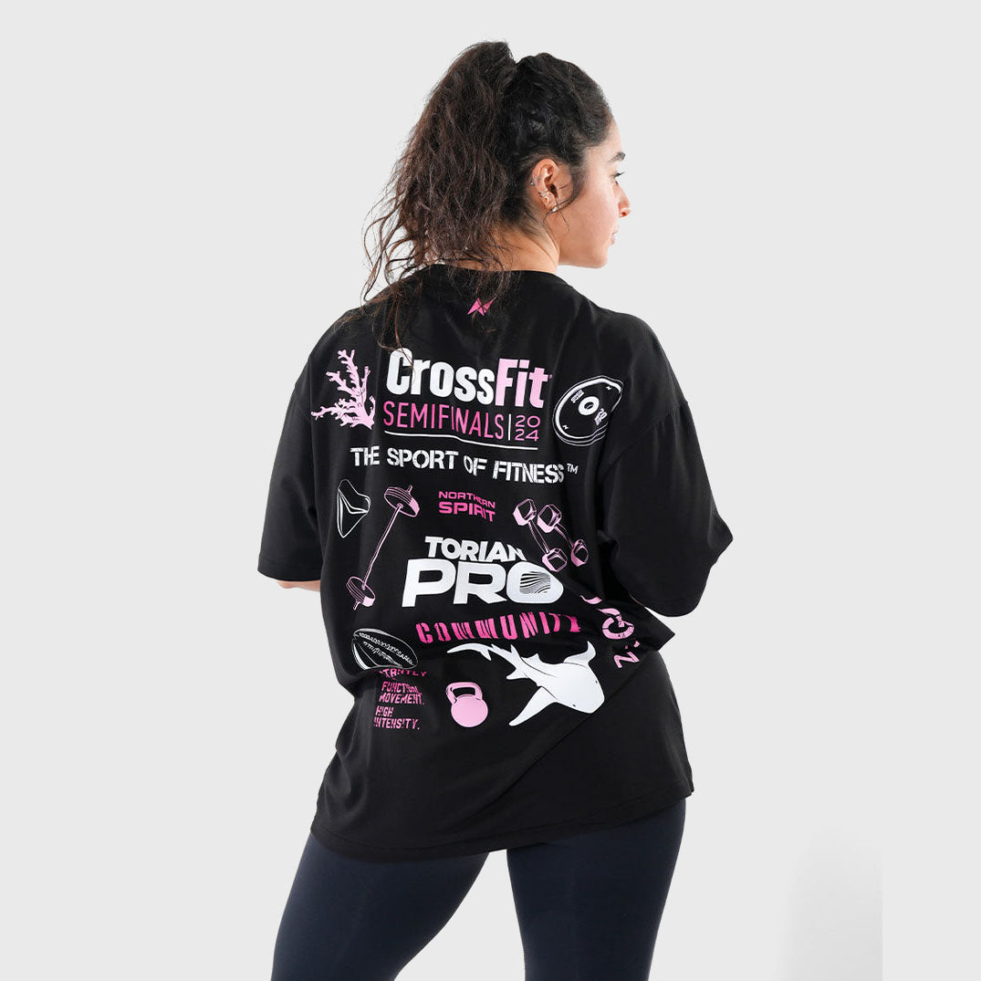 Northern Spirit - CrossFit® Smurf Patchwork Oversized T-Shirt - Torian Pro - INK