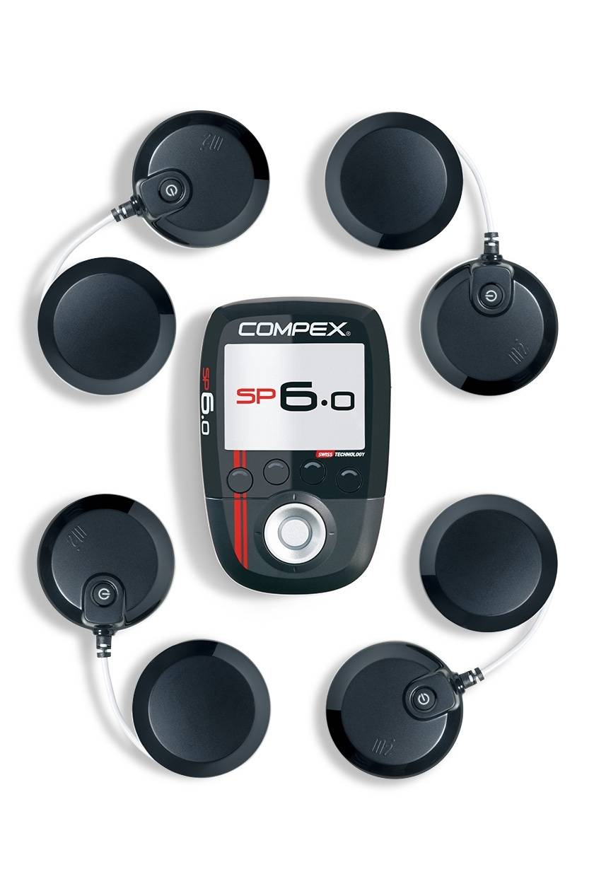 Compex SP 6.0 EMS muscle stimulator with its modules