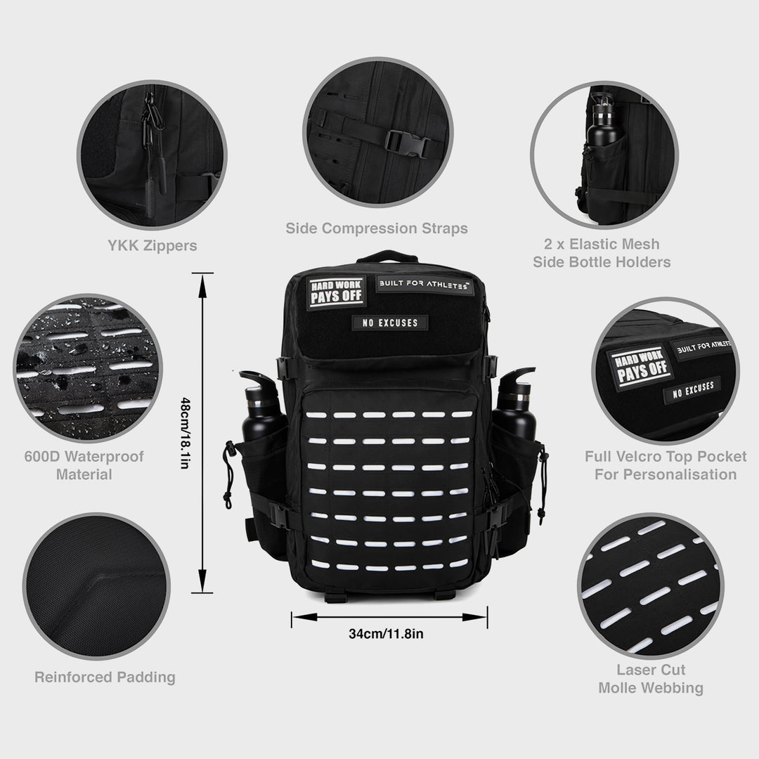 BUILT FOR ATHLETES - MONOCHROME BACKPACK 45L