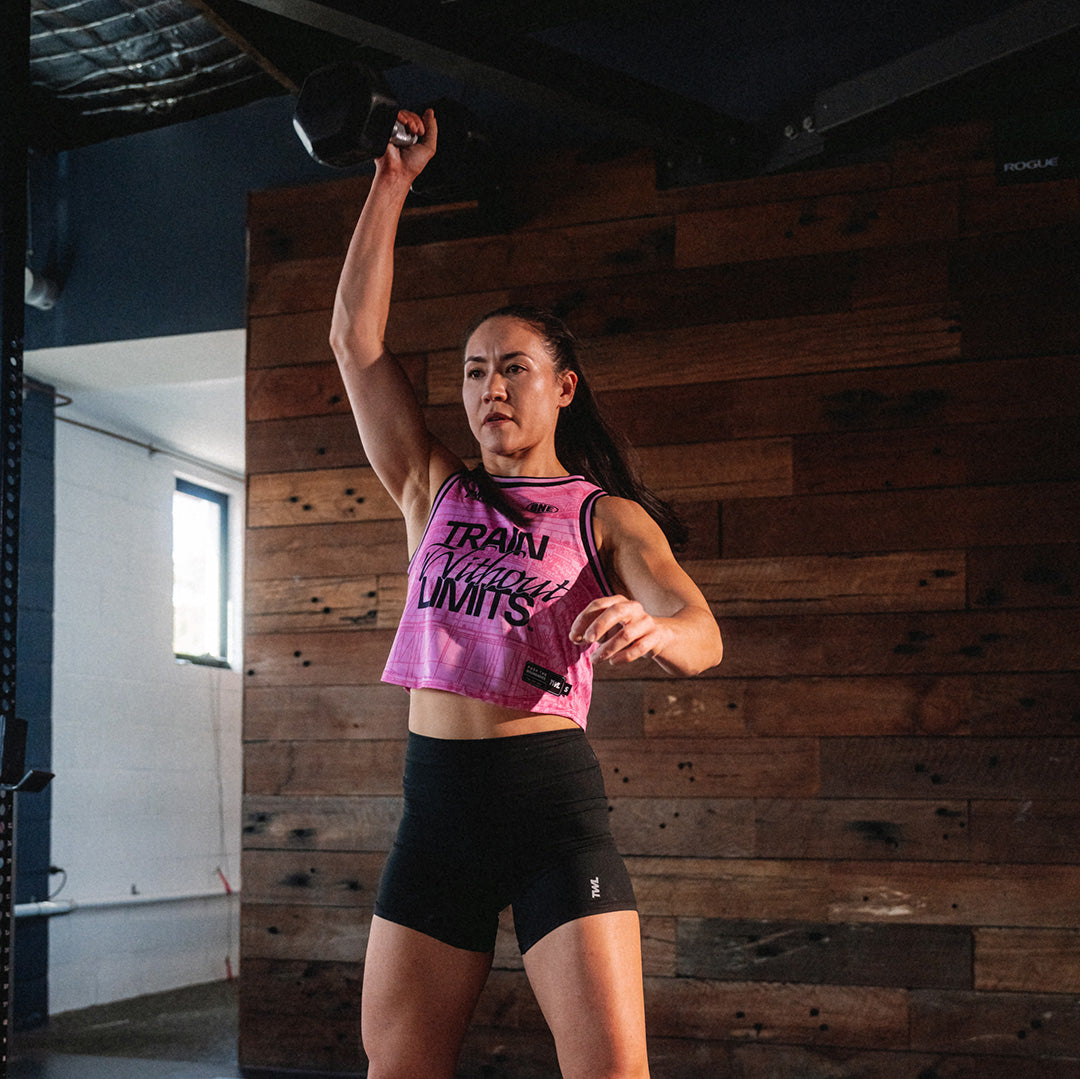 TWL - CROPPED BASKETBALL JERSEY - BNE - FLAMINGO/BLACK