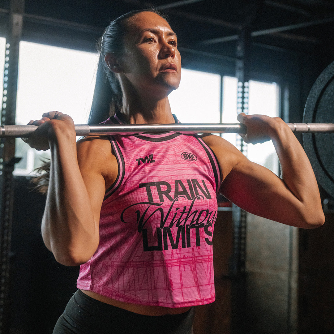 TWL - CROPPED BASKETBALL JERSEY - BNE - FLAMINGO/BLACK