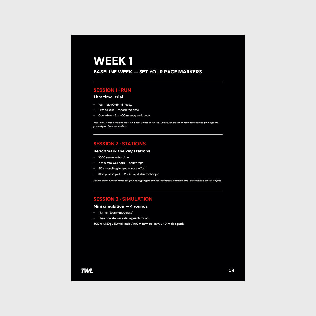 HYROX Ready in 8 Weeks by TWL - eBOOK