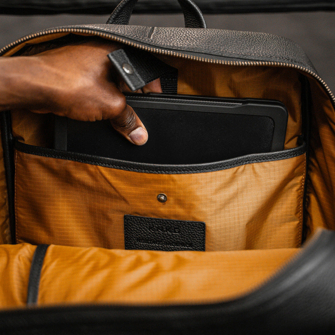 King Kong - HERITAGE Leather Backpack 23L - Black