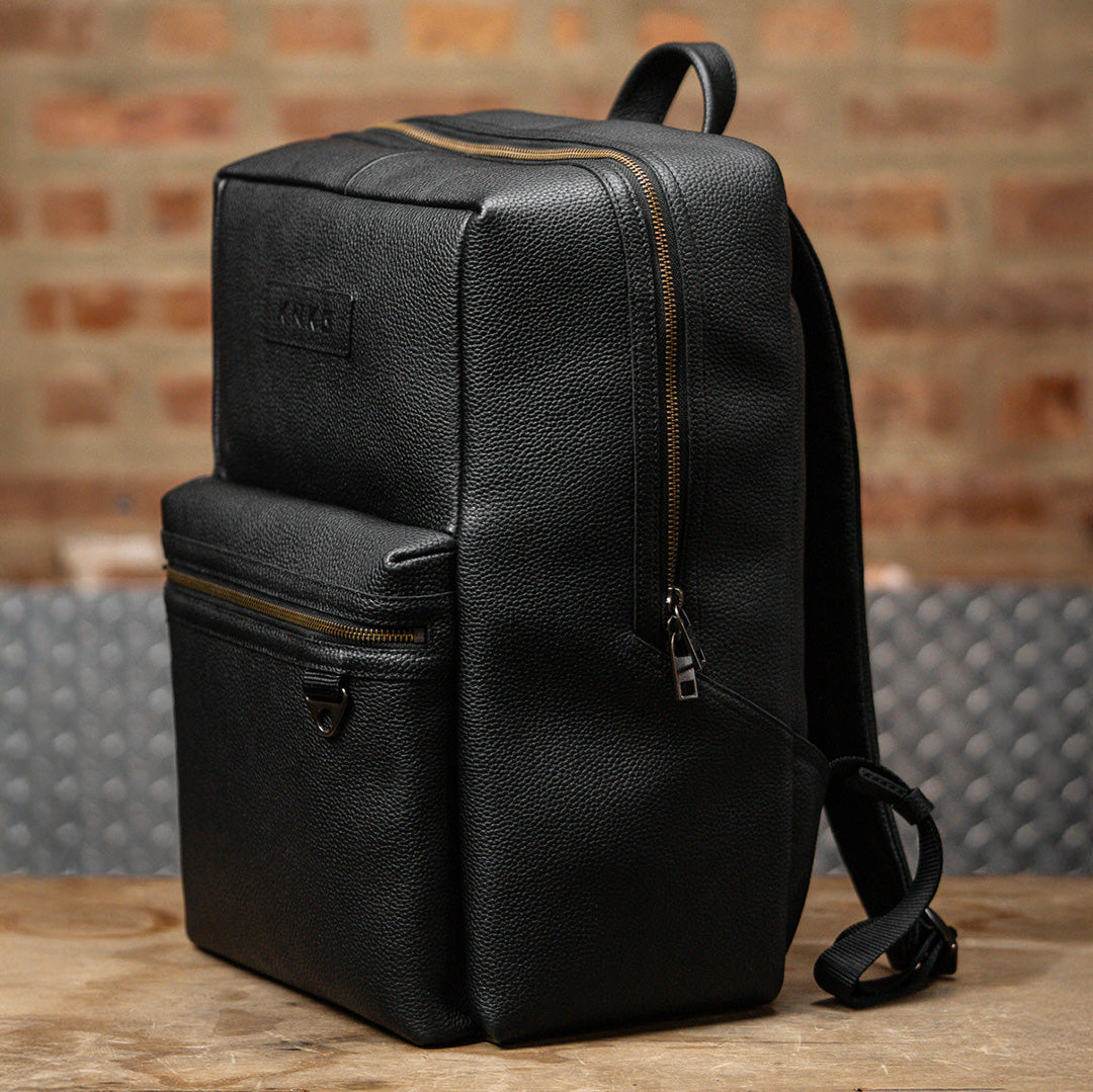 King Kong - HERITAGE Leather Backpack 23L - Black