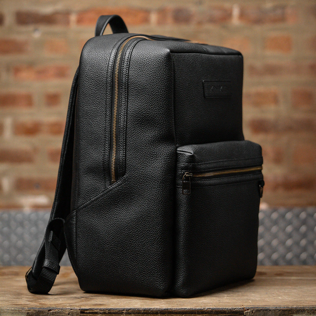 King Kong - HERITAGE Leather Backpack 23L - Black