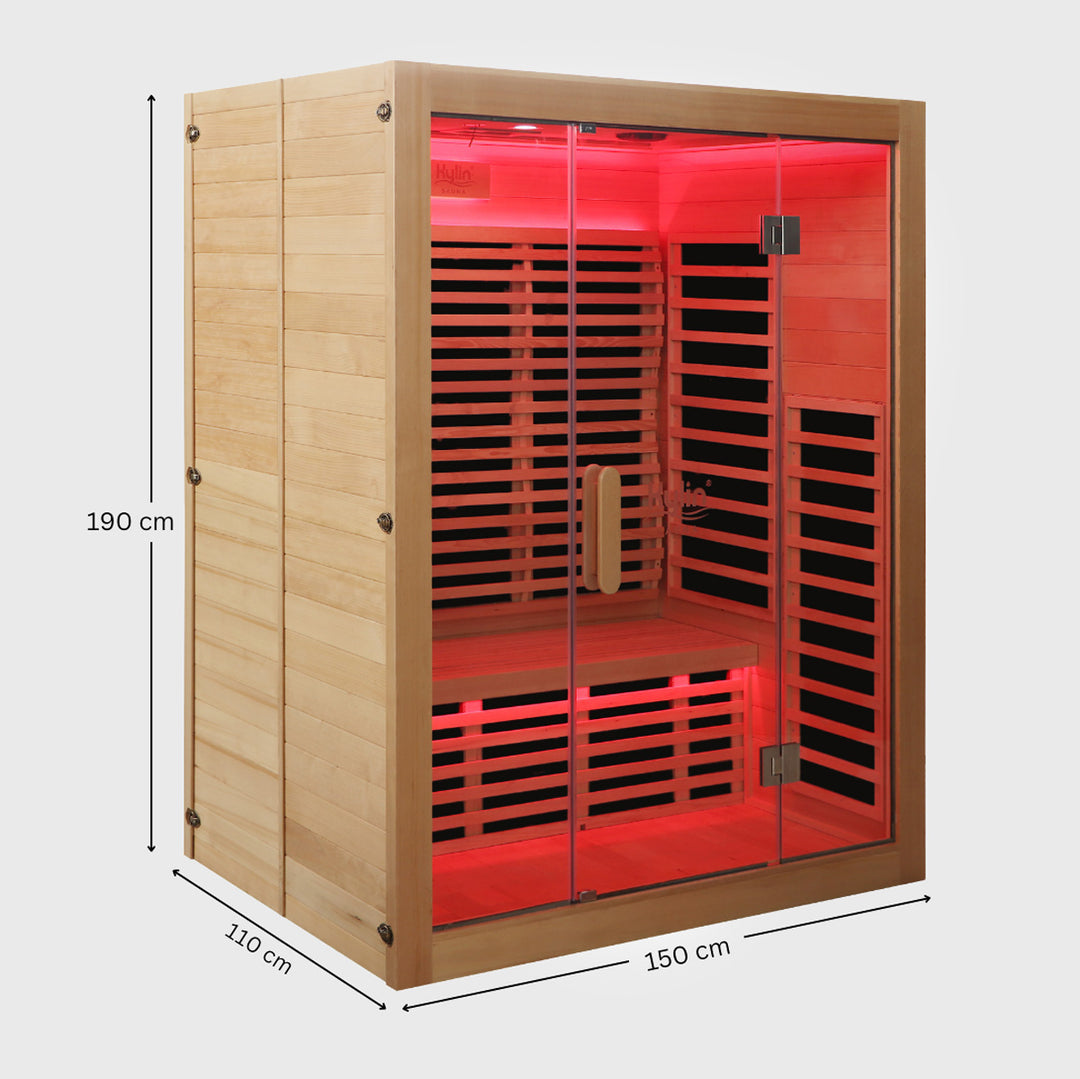 Kylin Sauna - Horizon Carbon Infrared Sauna Room 3 Person HL-400K