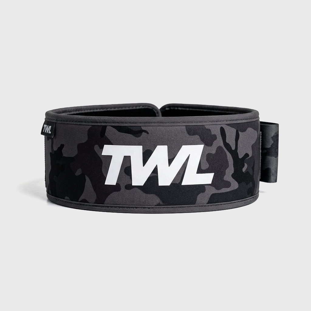 TWL - HYBRID VELCRO LIFTING BELT - 4" - BLACK CAMO