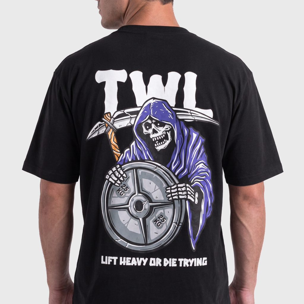 TWL - LIFESTYLE OVERSIZED T-SHIRT GYM REAPER - BLACK