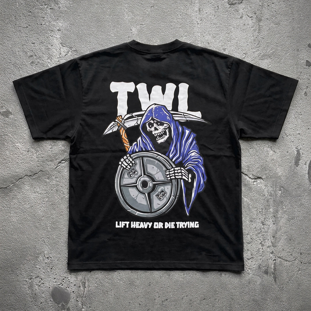 TWL - LIFESTYLE OVERSIZED T-SHIRT GYM REAPER - BLACK