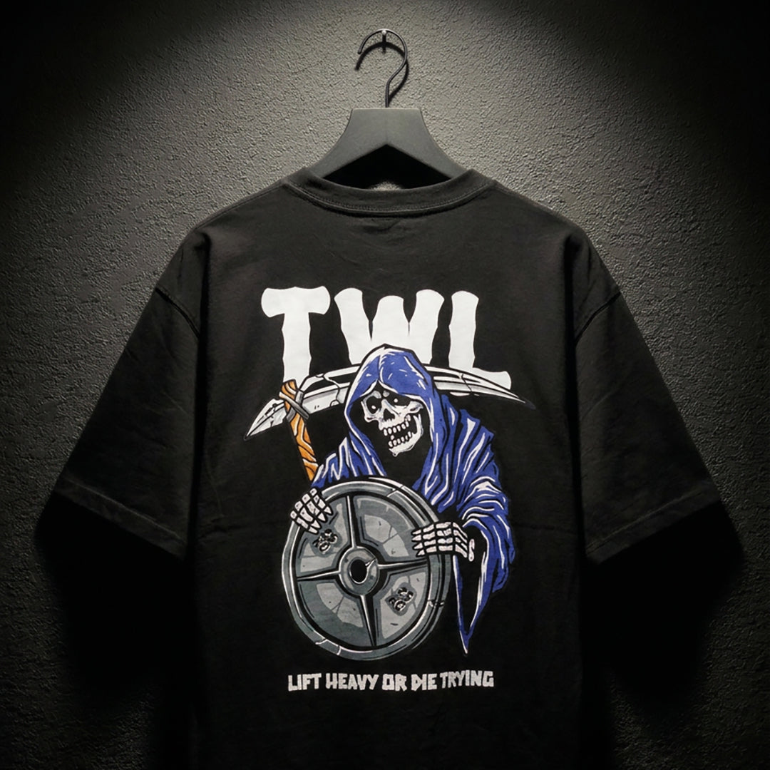 TWL - LIFESTYLE OVERSIZED T-SHIRT GYM REAPER - BLACK