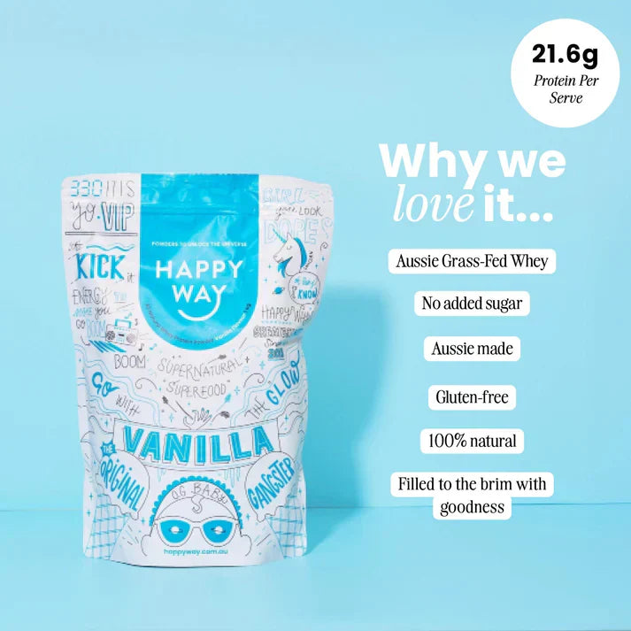 Happy Way - Vanilla Whey Protein Powder