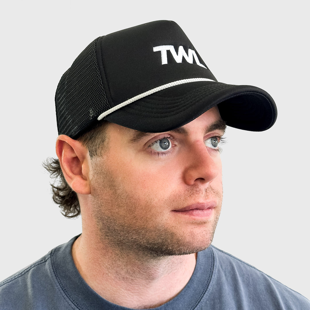 TWL - TRUCKER ROPE HAT - BLACK/WHITE