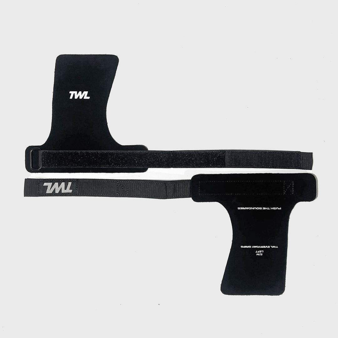 TWL - LEATHER EVERYDAY GRIPS - FINGERLESS - BLACK